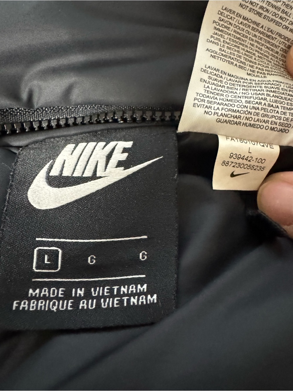 Nike Windrunner Reversible Down Puffer Vest Women’s L White Black 939442-100 - Picture 3 of 5